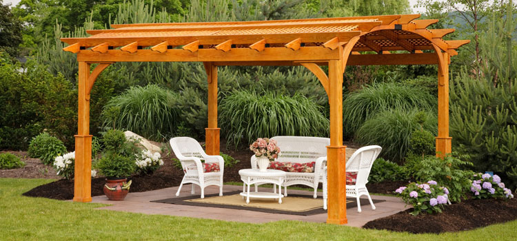 Cedar Wood Pergola Installation in Downey, CA