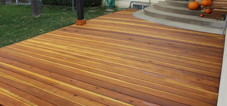 Smooth Redwood Decking in Downey, CA